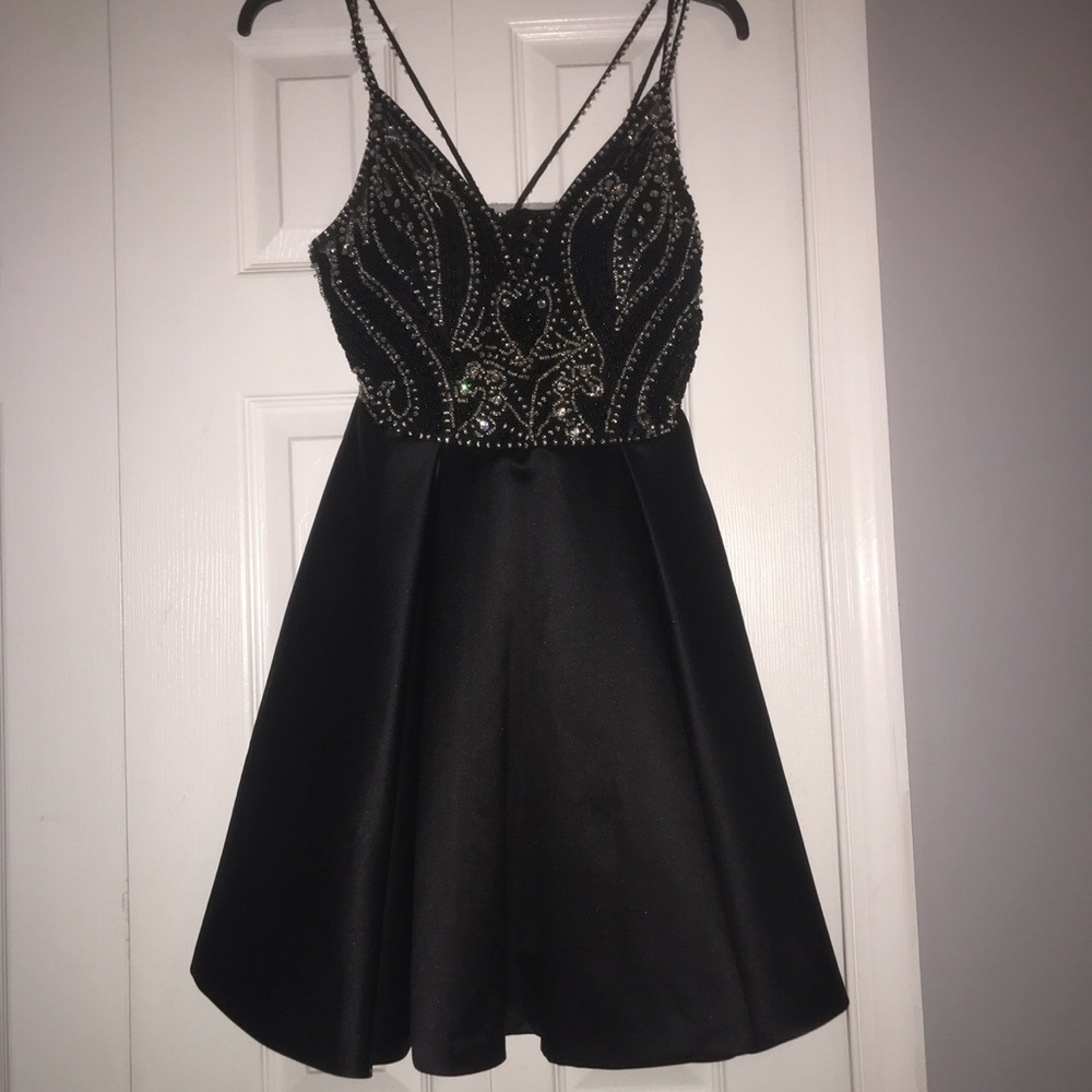 Black and silver dress